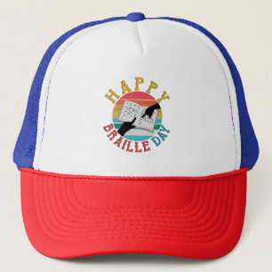 Happy Braille Day Trucker Hat