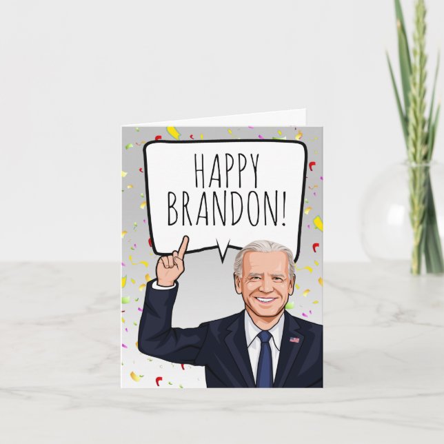 Happy Brandon! Let's go Birthday Card (Front)