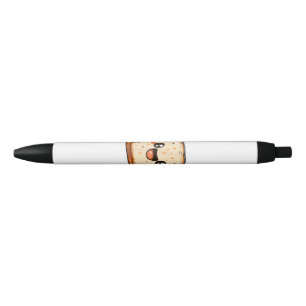 Happy Bread Slice Cartoon Smiling Toast Black Ink Pen