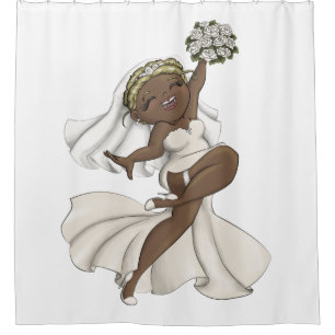 Happy Bride 02 Shower Curtain