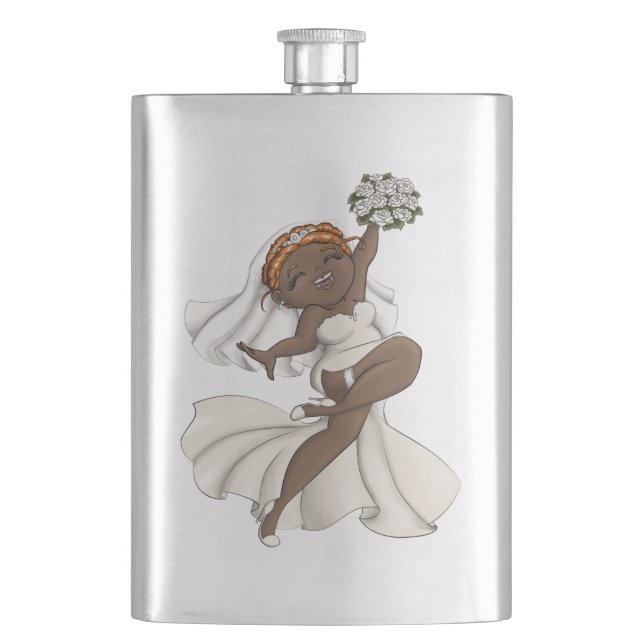 Happy Bride 03 Hip Flask (Front)