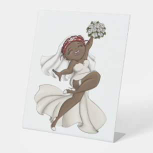 Happy Bride 04 Pedestal Sign