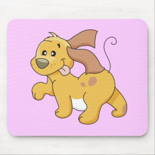 Happy Brown Dog Tshirts and Gifts Mouse Pad