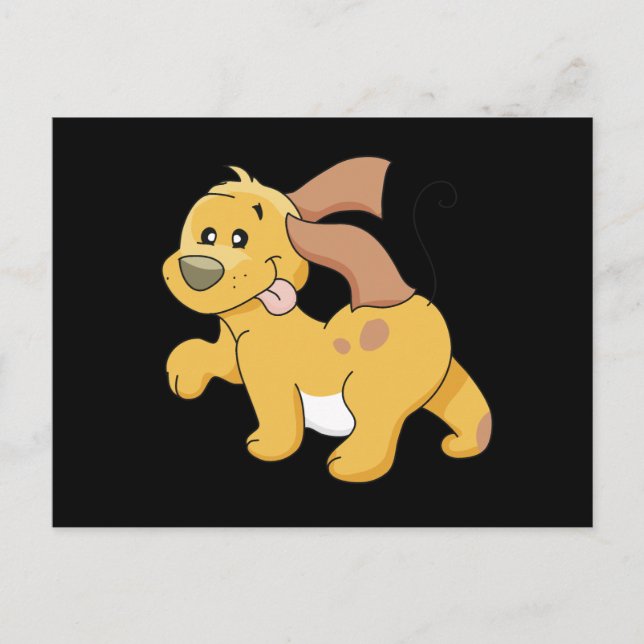 Happy Brown Dog Tshirts and Gifts Postcard (Front)