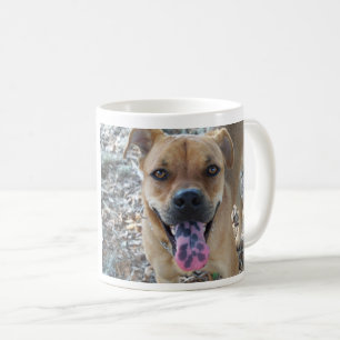 Happy Brown dog with spotted tongue Coffee Mug