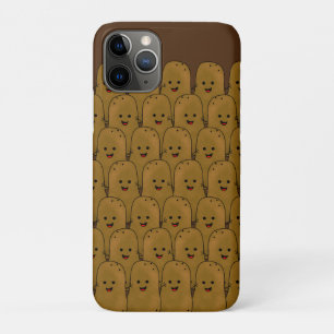Happy Brown Funny Potatoes In A Group iPhone 11 Pro Case