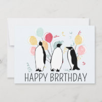 Happy BRRthday Penguin Winter Birthday Balloons