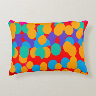 HAPPY BUBBLE PATTERNS MIXED COLORS DECORATIVE CUSHION