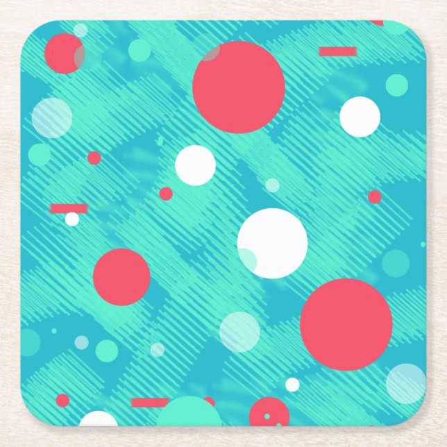 Happy Bubbles / Balls Paper Coaster (Front)