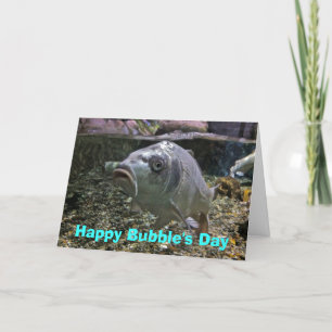 Happy Bubble's Day Birthday Card with Fish
