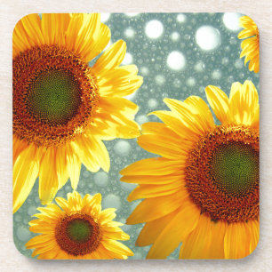 Happy Bubbly Sunflowers Coaster