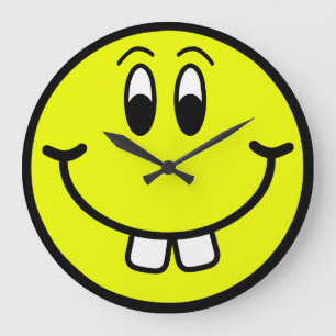 Happy Buck Tooth Smiling Face Wall Clock