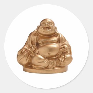Happy Buddha Classic Round Sticker