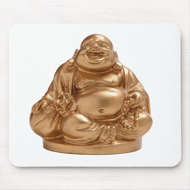 Happy Buddha Mouse Pad (Front)