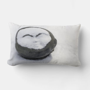 Happy Buddha With Snow Facial Lumbar Cushion
