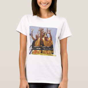 Happy buddhist monks on a roller coaster T-Shirt