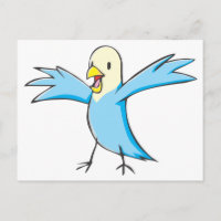 Happy Budgerigar Parrot Bird Cartoon