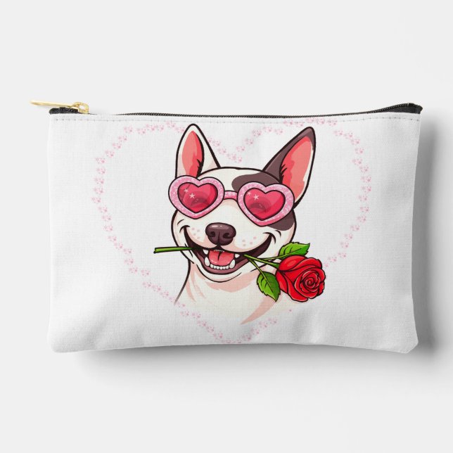 Happy bull terrier accessory pouch (Front)