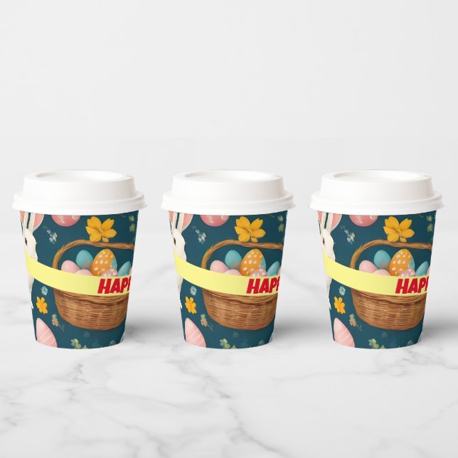 Happy Bunny Easter Modern Collection Paper Cups (Multi)