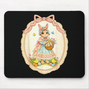 Happy Bunny Funny Rabbit For Graphic Art Mouse Pad