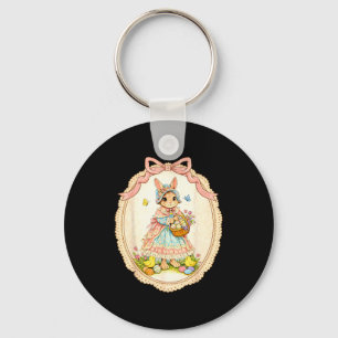 Happy Bunny Funny Rabbit For Illustration Key Ring