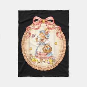 Happy Bunny Funny Rabbit for Kids Girls Women Fleece Blanket