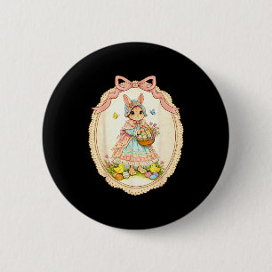 Happy bunny funny rabbit for kids girls women teen 6 cm round badge
