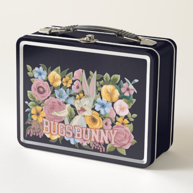 “Happy Bunny Lunch Time” Metal Lunch Box (Front)