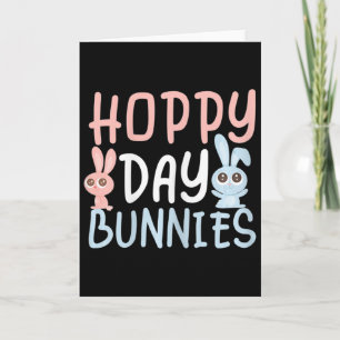 Happy Bunny Rabbit Hoppy Day Bunnies Funny _1 Card