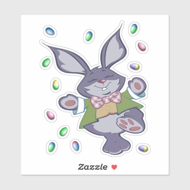 Happy Bunny With Eggs (Sheet)