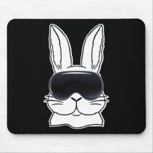 Happy Bunny With Vr Gles Metaver Easter Day Dad Ga Mouse Pad