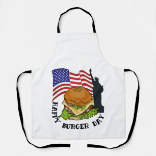 Happy burger day apron