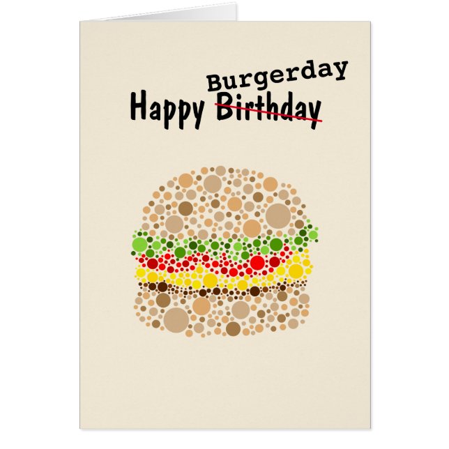 Happy Burgerday Burger in Dots (Front)