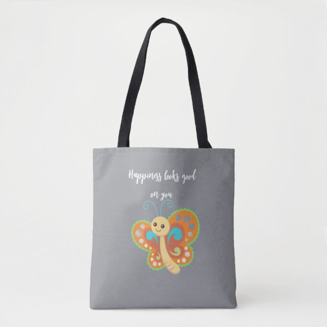 Happy Buterfly Tote Bag (Front)