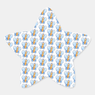 Happy Butterfly Baby Shower Stickers