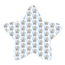 Happy Butterfly Baby Shower Stickers