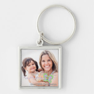 Happy Butterfly Custom Photo Key Ring