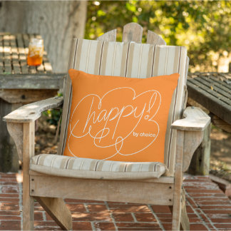 HAPPY by choice - Bold CloudS - W Outdoor Cushion