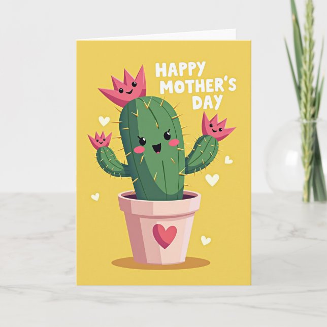 Happy Cactus Friend Card (Front)