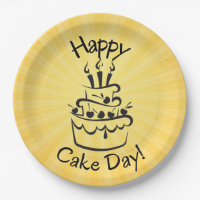 Happy Cake Day Paper Plate