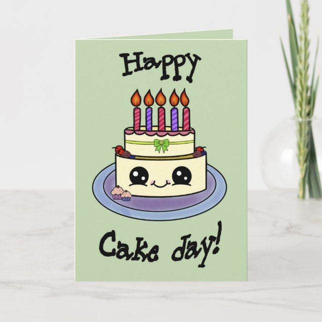 Happy cake day! Verjaardags Card (Front)