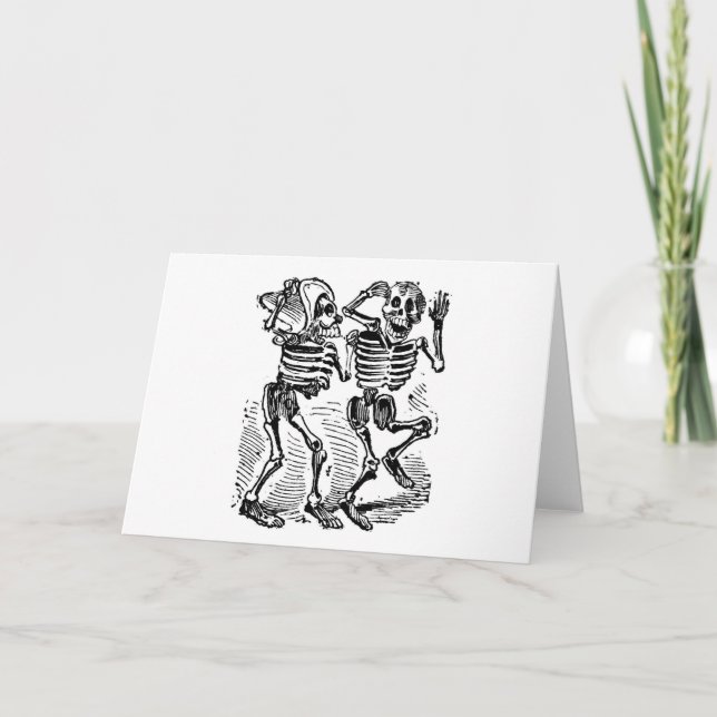 "Happy Calaveras" Mexico's Day of the Dead Card (Front)