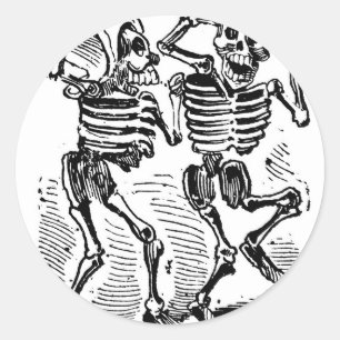 "Happy Calaveras" Mexico's Day of the Dead Classic Round Sticker