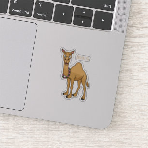 Happy camel cartoon illustration