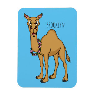 Happy camel cartoon illustration magnet