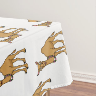 Happy camel cartoon illustration tablecloth