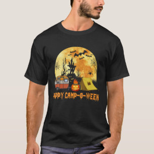 Happy Camp O Ween Camper Halloween Camping Hallowe T-Shirt
