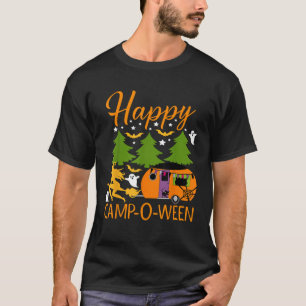 Happy Camp O Ween Halloween Camping Camper  T-Shirt