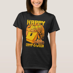 Happy Camp O Ween Halloween Camping Pumpkin Camper T-Shirt