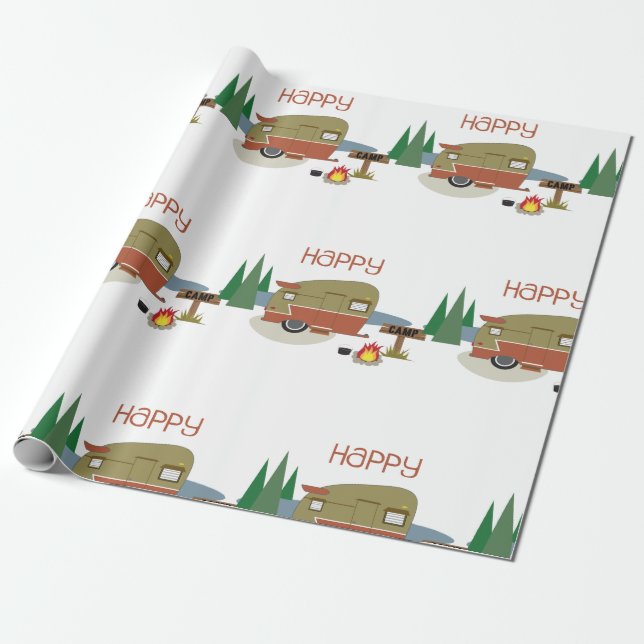 Happy Camp Wrapping Paper (Unrolled)
